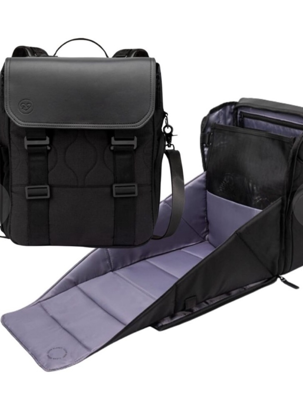 Willow Black Diaper Bag / Backpack